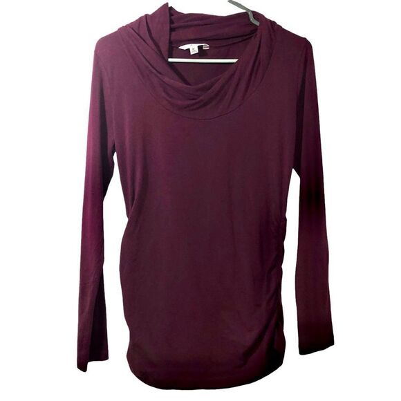Cabi Long Sleeve Cowl Neck Maroon Blouse - Picture 8 of 13